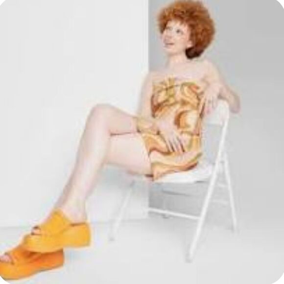 🆕🔥Retro Print Wild Fable Twill Tube Bodycon Mini Dress - Picture 3 of 3